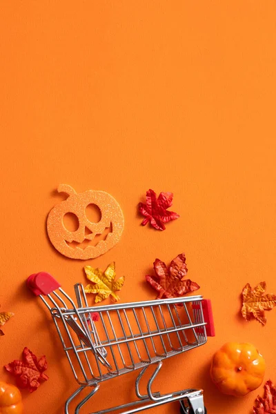 Decoración Creativa Del Concepto Diseño Halloween Sobre Fondo Mesa Papel —  Fotos de Stock