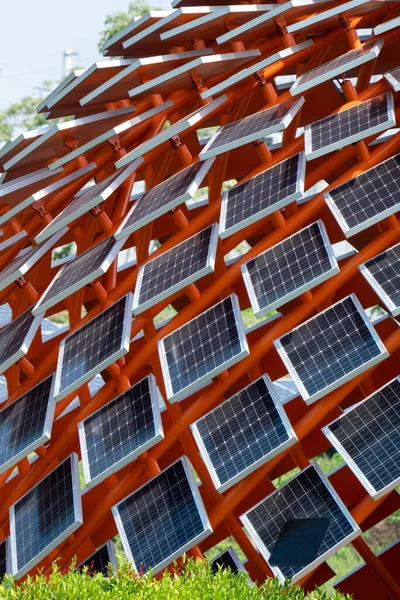 Painéis Solares Célula Solar Tecnologia Sistema Solar Taiwan — Fotografia de Stock