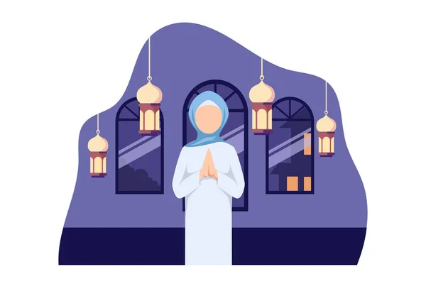 Ramadan Kareem Flat Design — Stock Vector