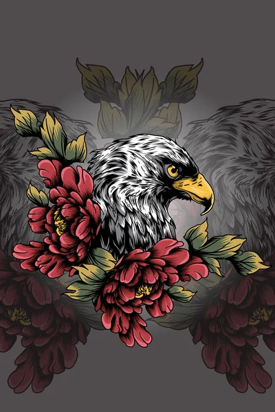 Αετός Λουλούδια Διανυσματική Απεικόνιση — Διανυσματικό Αρχείο