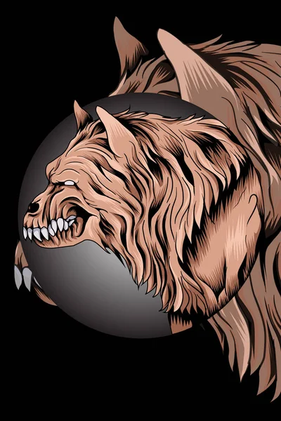 Monster Lejon Vektor Illustration — Stock vektor