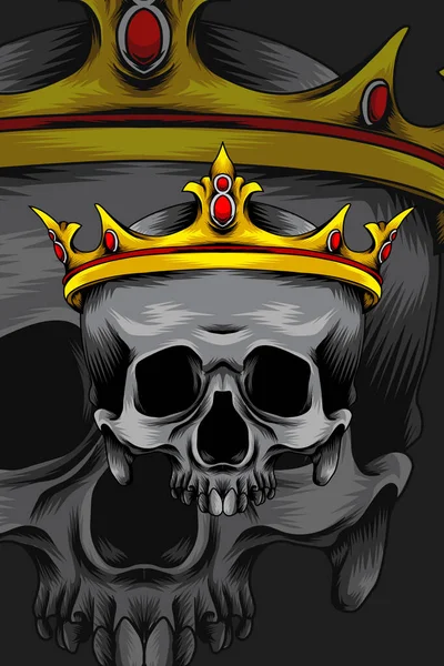 stock vector Skull king vector illustration