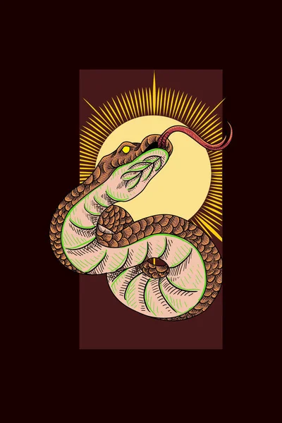 Snake Wektorowych Ilustracji Design — Wektor stockowy