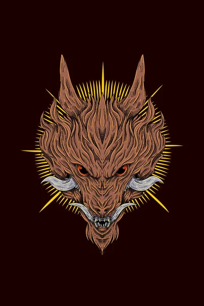 Monster Wolf Vector Illustration — Stock Vector