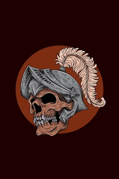 Εικονογράφηση Διάνυσμα Skull Πολεμιστές — Διανυσματικό Αρχείο