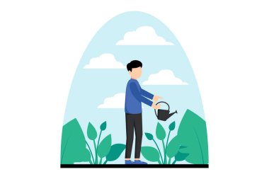 Dünya Günü Düz Tasarım Çizimi