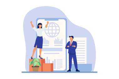 İş Tartışması Düz Tasarım İllüstrasyonu