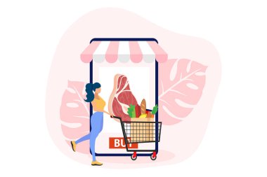 E Commerce Flat Design Illustration