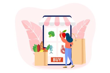 E Commerce Flat Design Illustration
