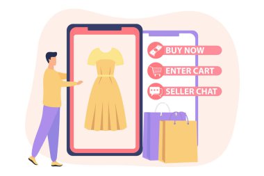 E Commerce Flat Design Illustration