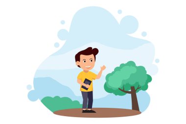 Çocuk Günü Düz Tasarım Çizimi