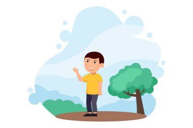 Çocuk Günü Düz Tasarım Çizimi