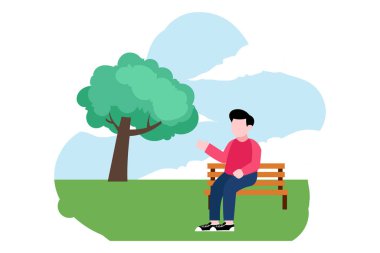 Haftasonu Etkinliği Düz Tasarım Çizimi