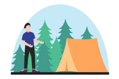 Haftasonu Etkinliği Düz Tasarım Çizimi