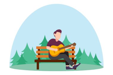 Haftasonu Etkinliği Düz Tasarım Çizimi