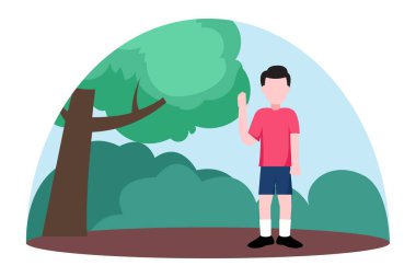 Haftasonu Etkinliği Düz Tasarım Çizimi