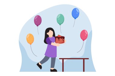 Dünya Çikolata Günü Düz Tasarım Çizimi