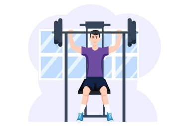 Egzersiz Düz Tasarım Çizimi