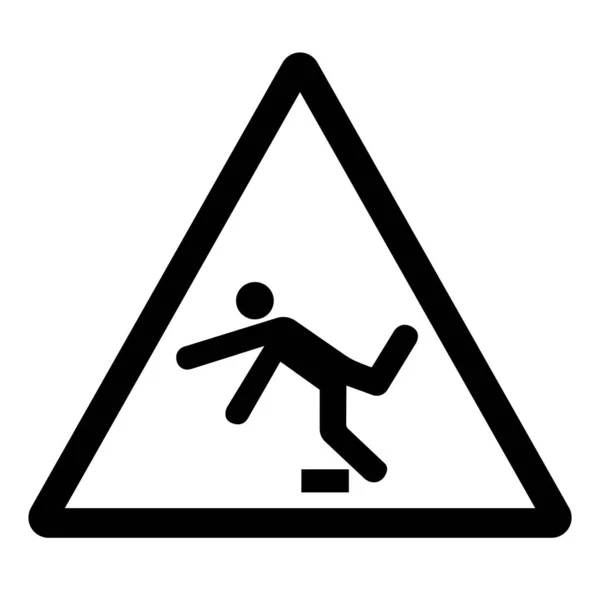 Waarschuwing Tripping Hazard Symbool Sign Vector Illustration Isolate White Background — Stockvector