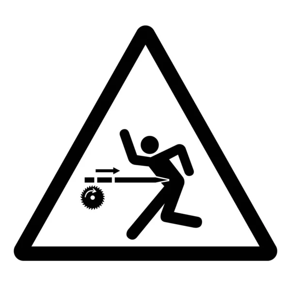 Warning Kickback Hazard Symbol Sign Vector Illustration Isolate White Background — стоковый вектор