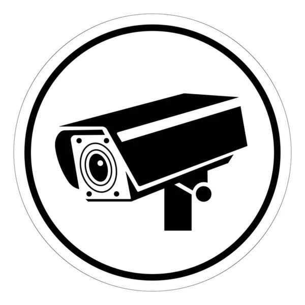 Kamerasymbol För Övervakningskamera Vektor Illustration Isolera Vit Bakgrund Etikett Eps10 — Stock vektor