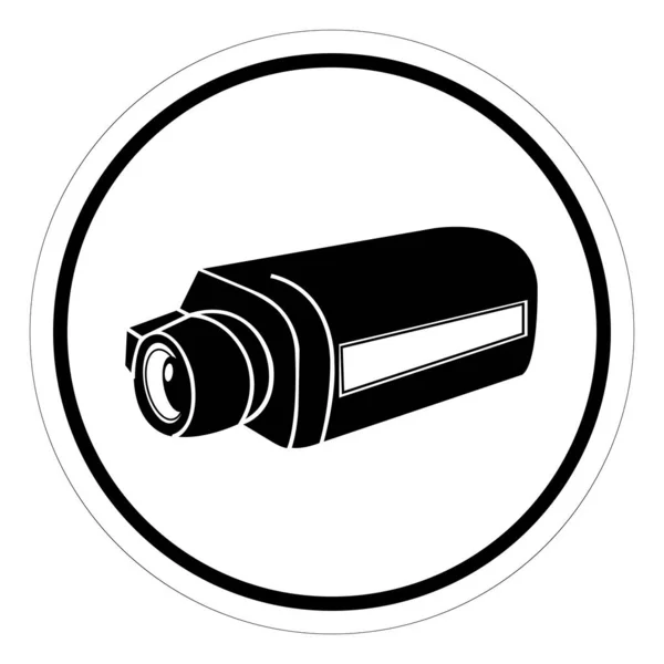 Камера Видеонаблюдения Знак Вектор Изоляция Белом Фоне — стоковый вектор