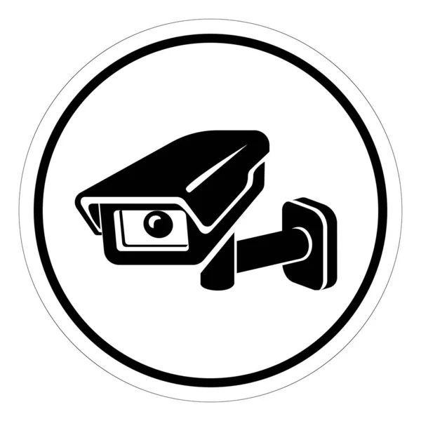 Symbol Kamery Bezpieczeństwa Cctv Ilustracja Wektora Izolacja Białym Tle Etykiety — Wektor stockowy