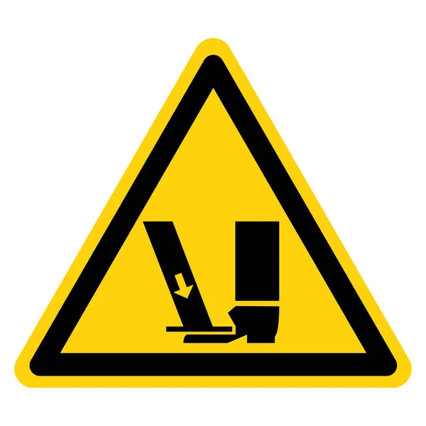Crush Hazard Symbol Sign Vektor Illustration Isolation Auf Weißem Hintergrund — Stockvektor