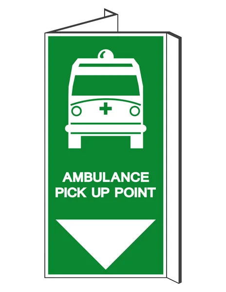 Ambulans Pick Point Symbol Znak Ilustracja Wektora Izolacja Białym Tle — Wektor stockowy