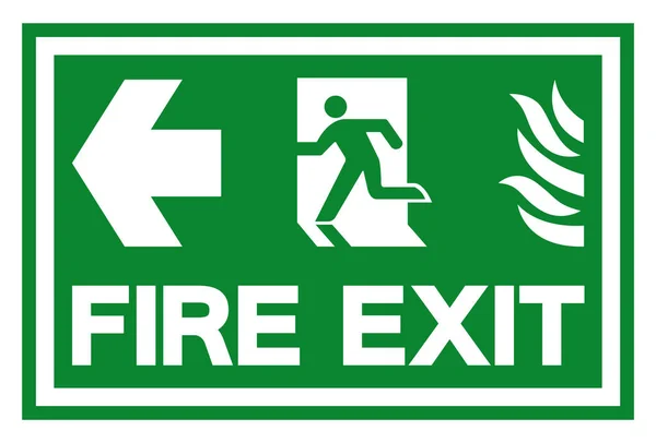 Fire Exit Symbol Sign Vector Illustration Isolate White Background Label — Stock Vector