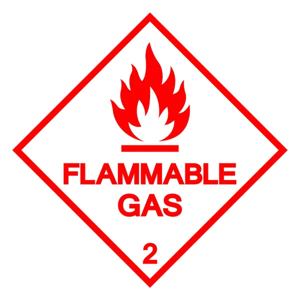 Klasse Brennbares Gas Symbol Zeichen Vektorillustration Isolation Auf Weißem Hintergrund — Stockvektor