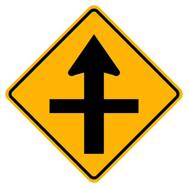 Signe Symbole Route Transversale Illustration Vectorielle Isolé Sur Étiquette Fond — Image vectorielle