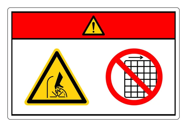 Danger Cutting Hazard Remove Guard Symbol Sign Vector Illustration Isolate — Stock Vector