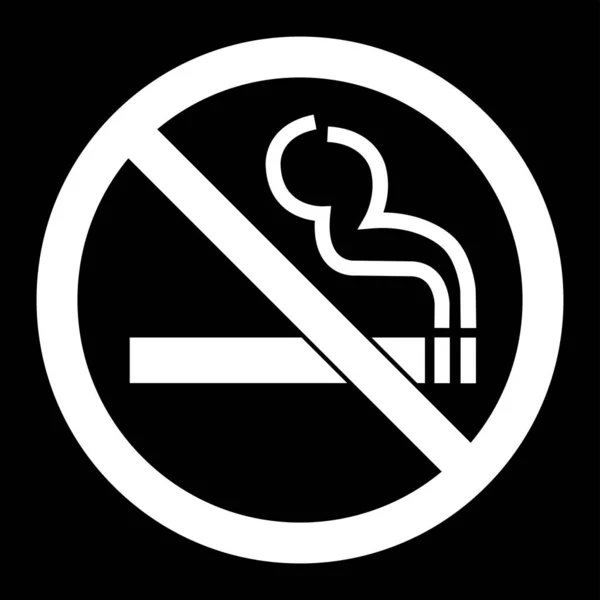 Smoking Symbol Sign Vektor Illustration Isoliert Auf Weißem Hintergrund Etikett — Stockvektor