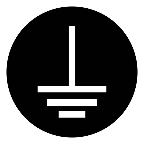 Sambungkan Terminal Bumi Tanda Simbol Tanah Ilustrasi Vektor Terisolasi Label - Stok Vektor