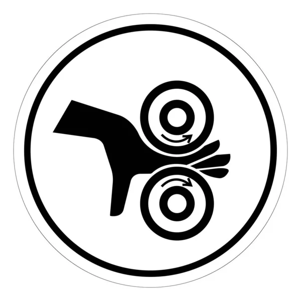 Ręczne Rolki Splątania Znaku Symbolu Koła Ilustracja Wektora Izolacja Białym — Wektor stockowy