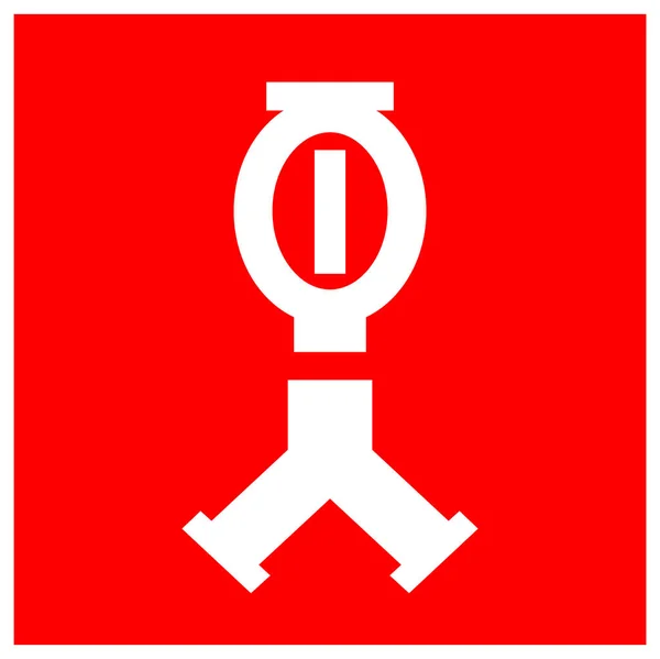 消防喷射器符号符号 矢量图解 白色背景标签隔离 Eps10 — 图库矢量图片