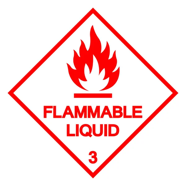 Flammable Liquid Symbol Sign Vector Illustration Isolate White Background Label — Stock Vector