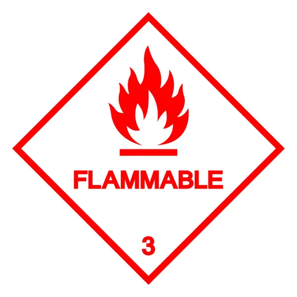 Flammable Symbol Sign Vector Illustration Isolate White Background Label Eps10 — Stock Vector