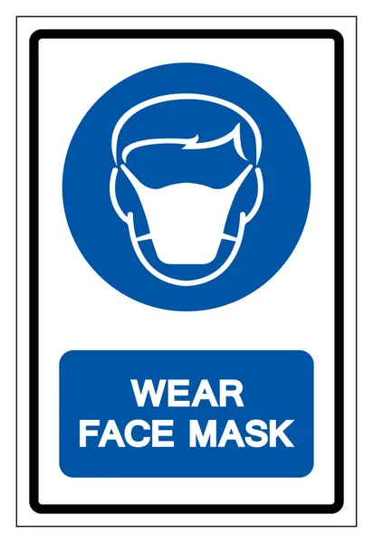 Face Mask Protection Symbol Sign Vector Illustration Isolated White Background — 스톡 벡터