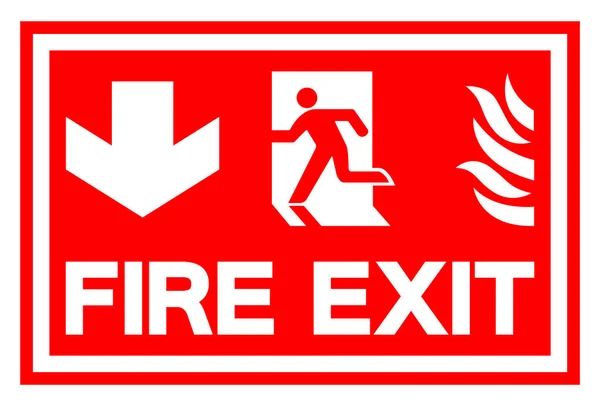 Fire Exit Symbol Sign Vector Illustration Isolate White Background Label — Stock Vector