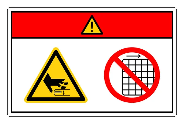 Danger Arbre Rotatif Retirez Pas Signe Symbole Garde Illustration Vectorielle — Image vectorielle