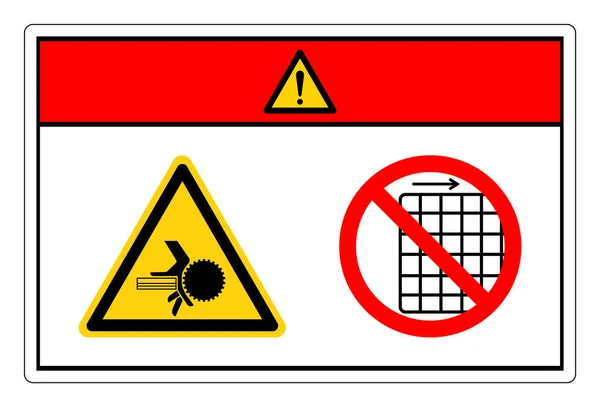 Danger Crush Hazard Remove Guard Symbol Sign Vector Illustration Isolate — Stock Vector