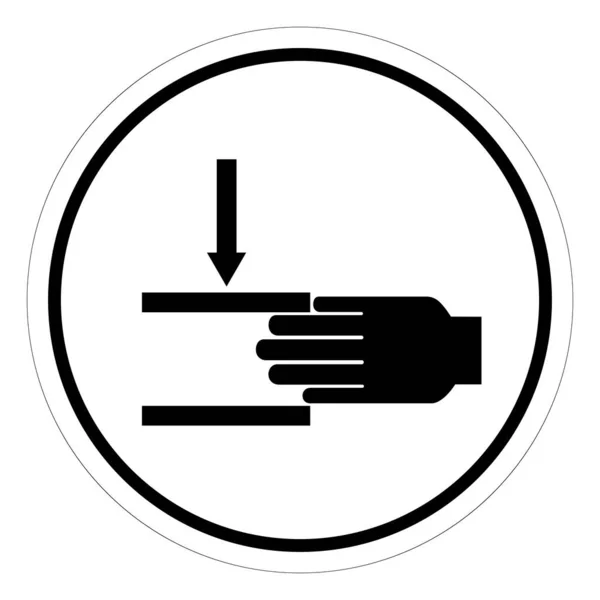 Hand Crush Force Circle Symbol Sign Vector Illustration Isolate White — стоковый вектор