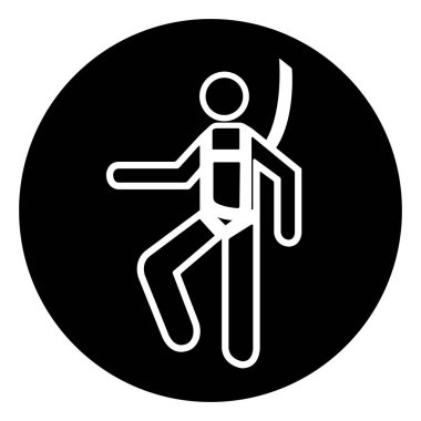 Aşınma Emniyet Kemeri Sembol İşareti,Vektör İllüstrasyon, Beyaz Arka Plan Etiketi Üzerine İzole. Eps10  