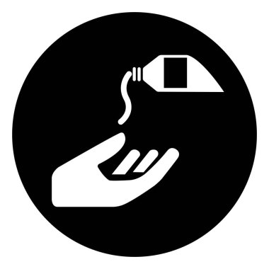 Beyaz Arka Plan Etiketi Üzerine İzole Bariyer Krem Sembol İşareti, Vektör Çizimi kullanın. Eps10  