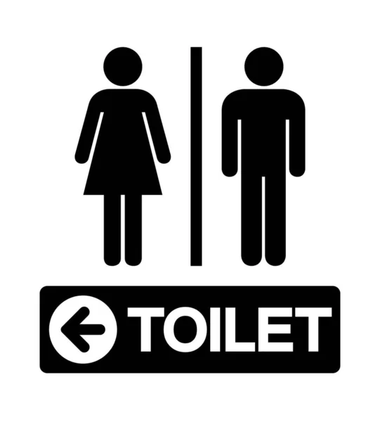 Toilettensymbol Zeichen Vektorillustration Isoliert Auf Weißem Hintergrundetikett Eps10 — Stockvektor