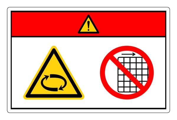 Danger Spinning Parts Remove Guard Symbool Sign Vector Illustration Isoleer — Stockvector