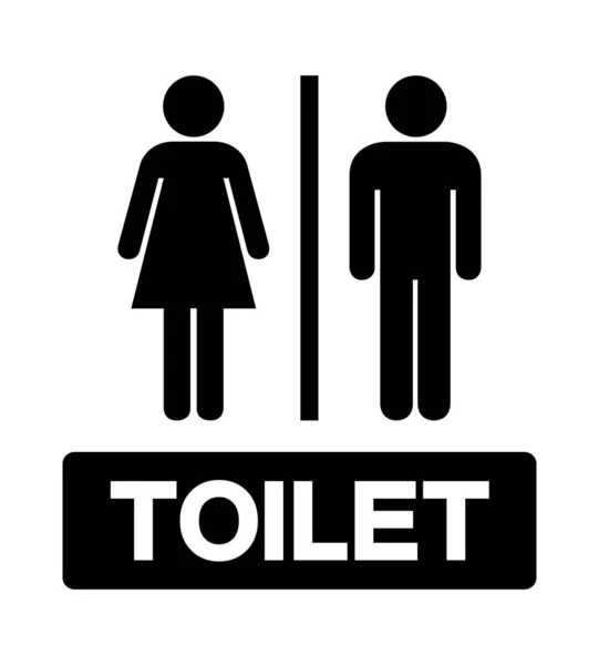 Toilet Symbool Sign Vector Illustratie Isoleren Witte Achtergrond Label Eps10 — Stockvector