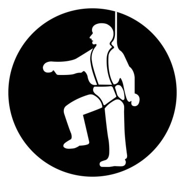 Emniyet Kemeri Giyilmelidir Sembol İşareti,Vektör Çizimi, Beyaz Arka Plan Etiketi Üzerine İzole Edilmiştir. Eps10  